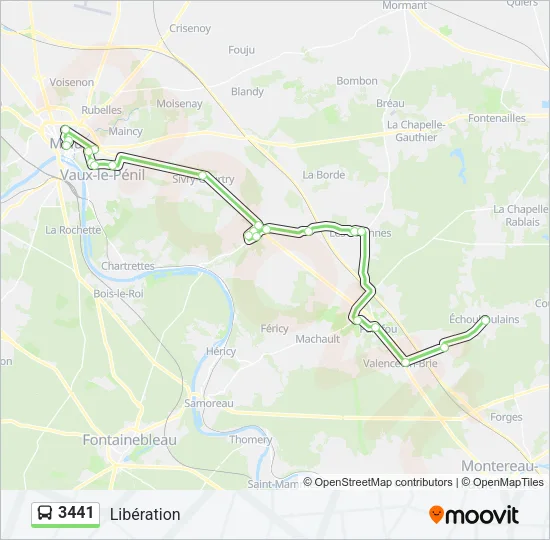 3441 Bus Line Map