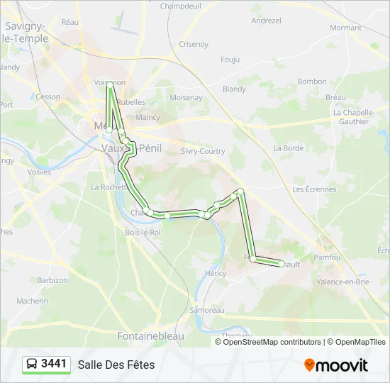 3441 Bus Line Map