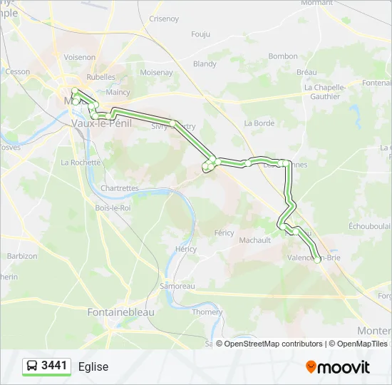 3441 Bus Line Map