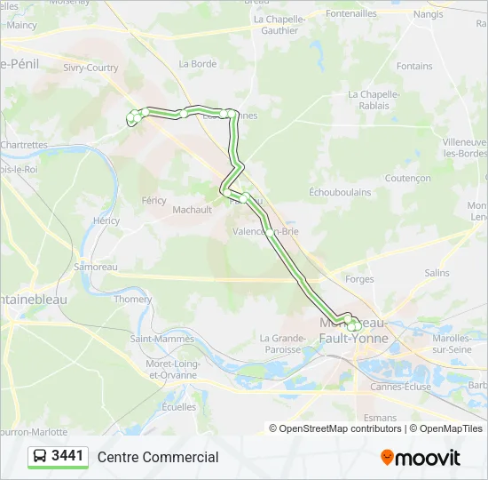 3441 Bus Line Map