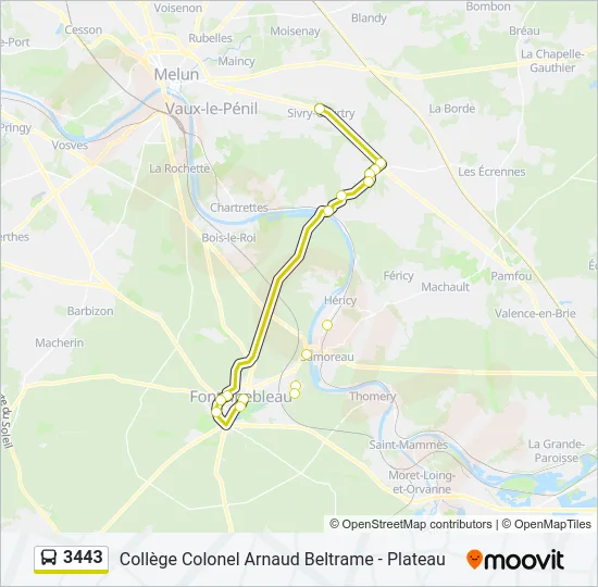 3443 Bus Line Map