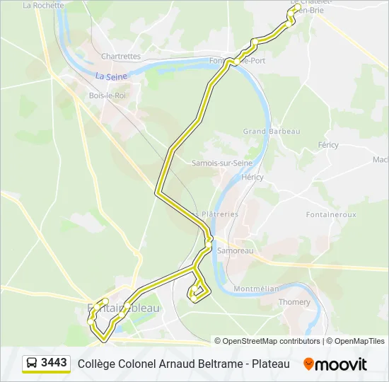 3443 Bus Line Map