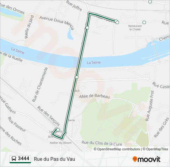 3444 Bus Line Map