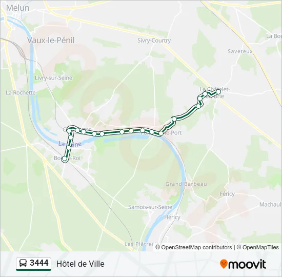 3444 Bus Line Map