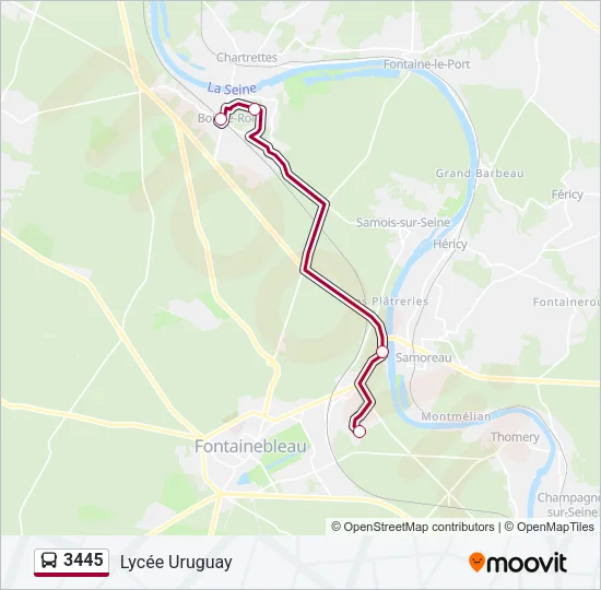 3445 Bus Line Map