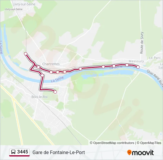 3445 Bus Line Map