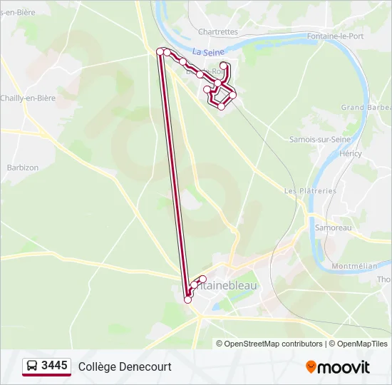 3445 Bus Line Map
