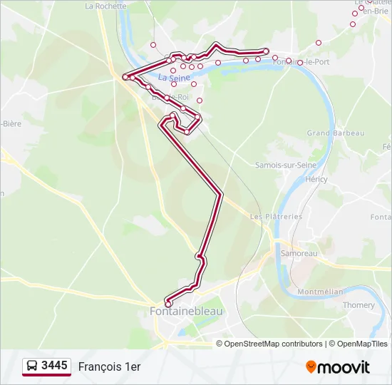 3445 Bus Line Map