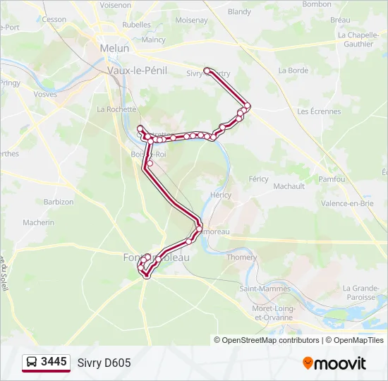 3445 Bus Line Map