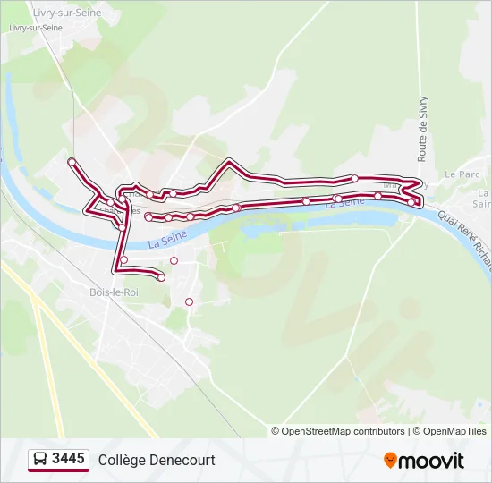 3445 Bus Line Map