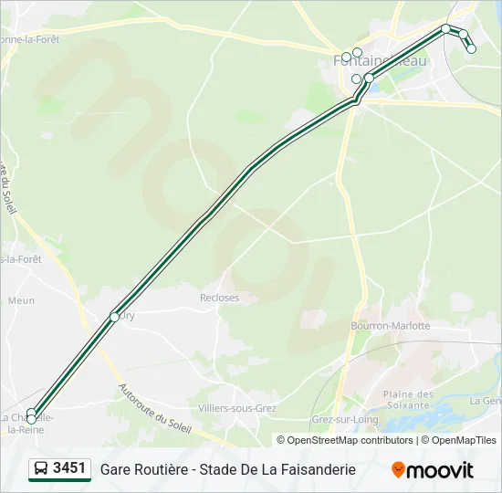 3451 Bus Line Map