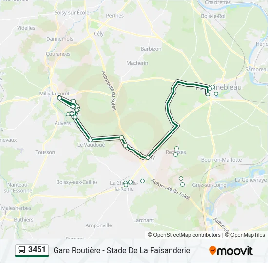 3451 Bus Line Map