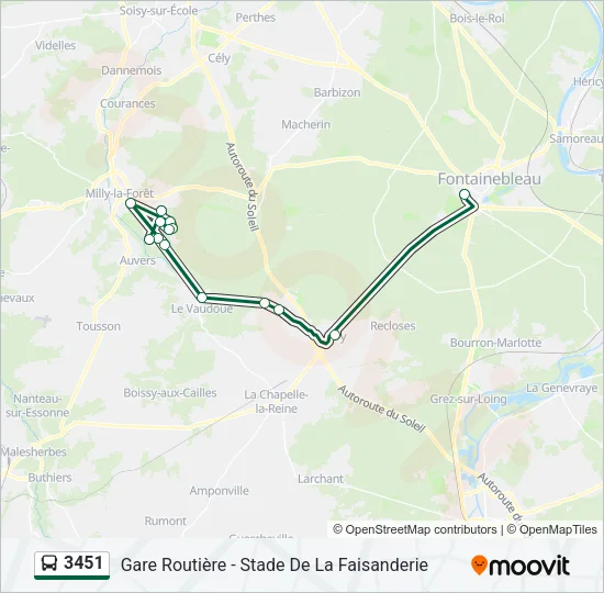 3451 Bus Line Map