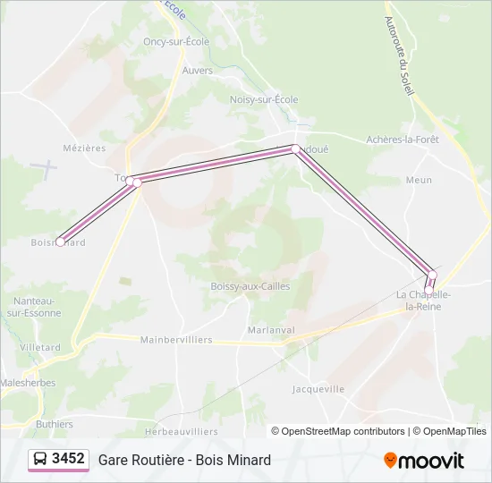 3452 Bus Line Map