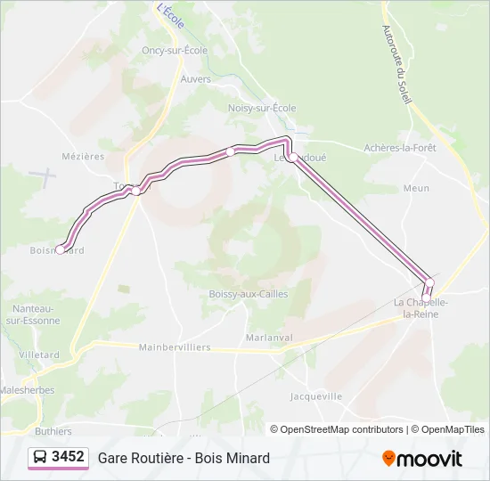 3452 Bus Line Map