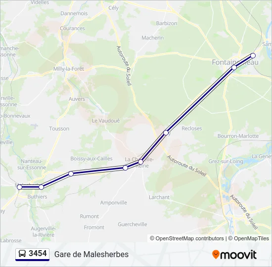 3454 Bus Line Map
