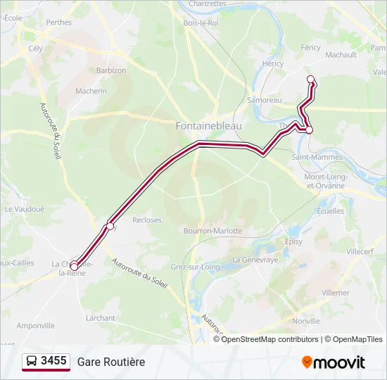 3455 Bus Line Map