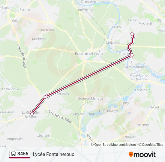 3455 Bus Line Map