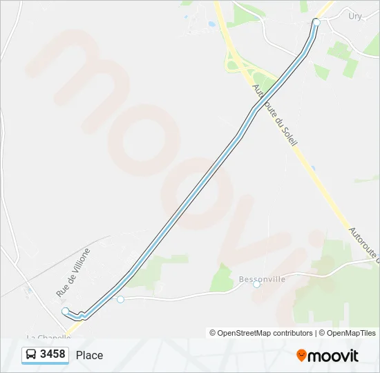 3458 Bus Line Map