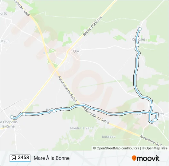3458 Bus Line Map