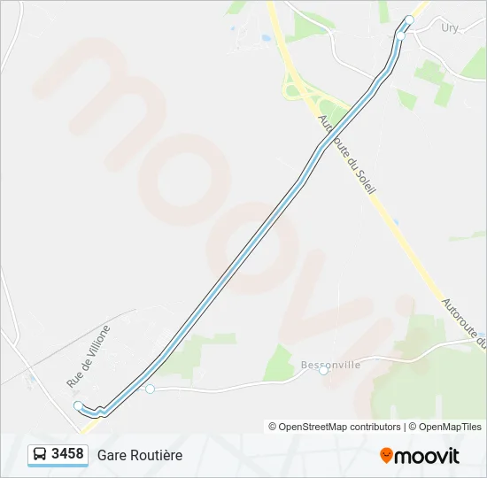 3458 Bus Line Map