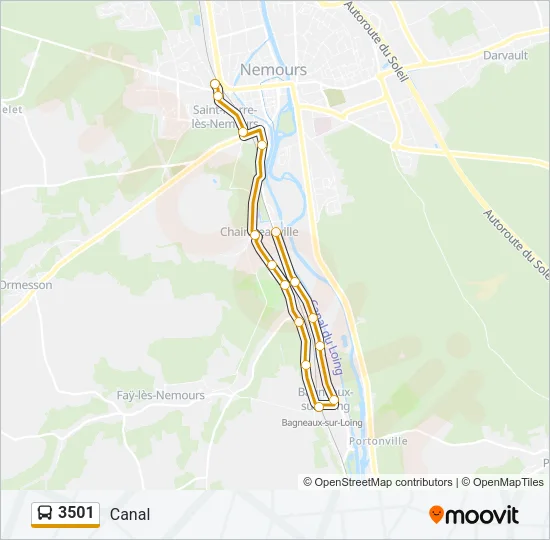 3501 Bus Line Map