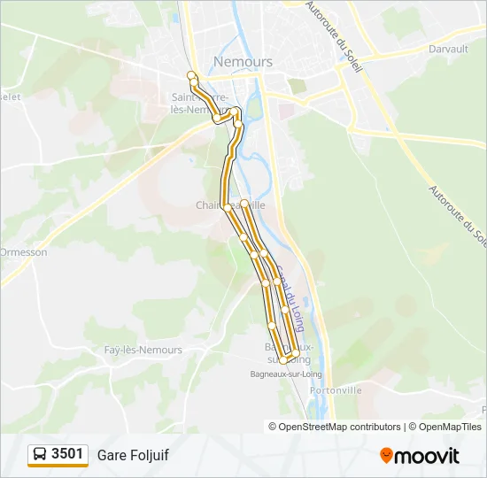 3501 Bus Line Map