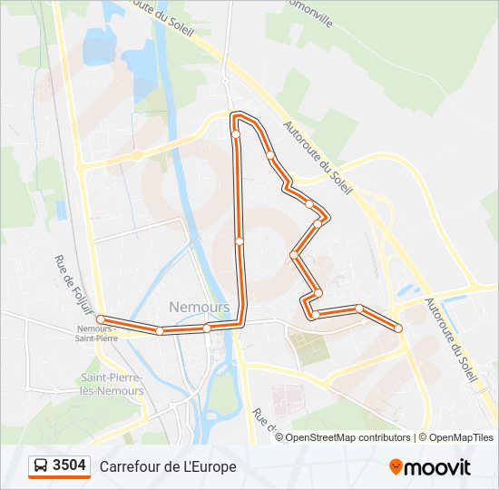 3504 bus Line Map