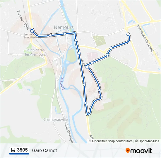 3505 Bus Line Map