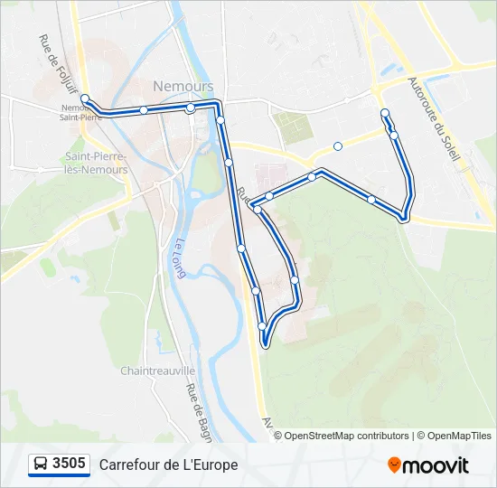 3505 Bus Line Map