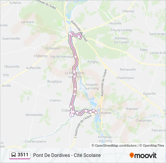 3511 Bus Line Map