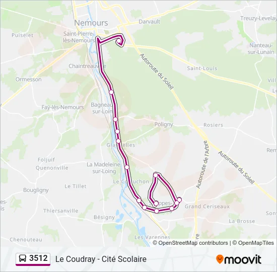 3512 Bus Line Map