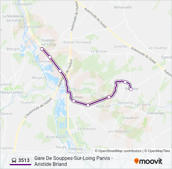 3513 Bus Line Map