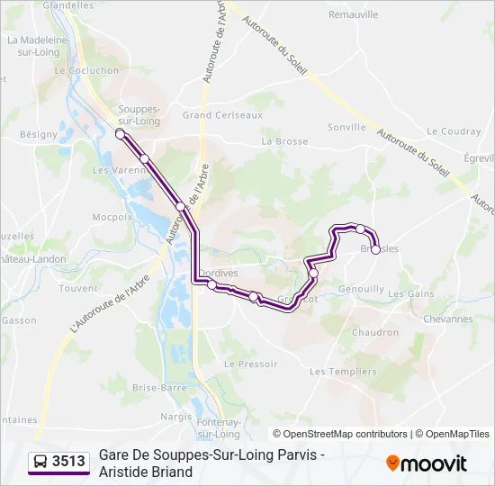 3513 Bus Line Map