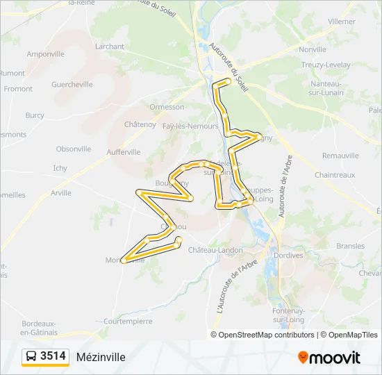 3514 Bus Line Map