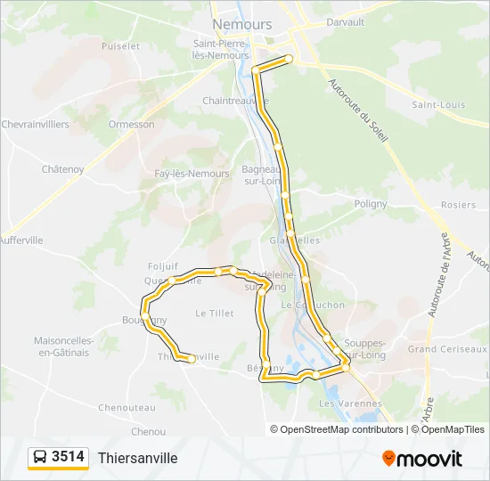 3514 Bus Line Map