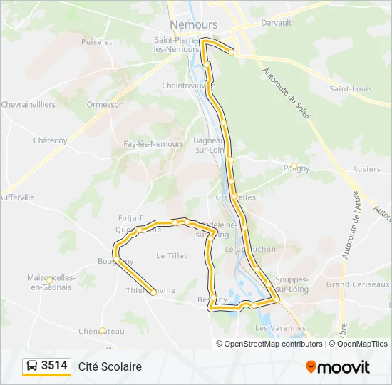 3514 Bus Line Map
