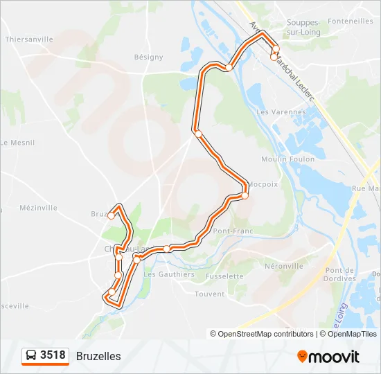 3518 Bus Line Map