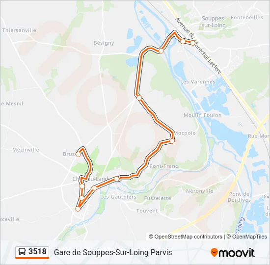 3518 Bus Line Map