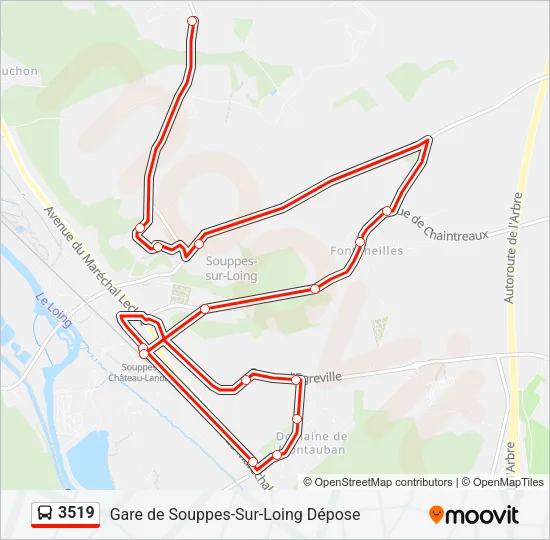 3519 Bus Line Map