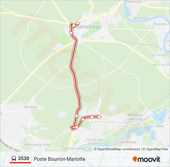 3530 Bus Line Map
