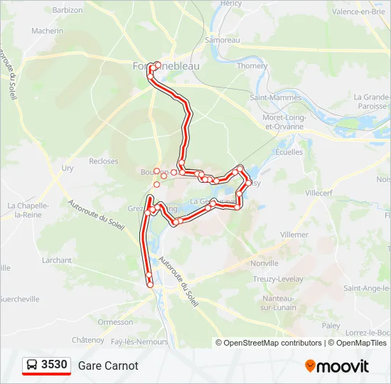 3530 Bus Line Map