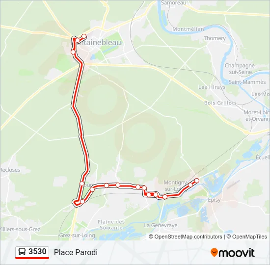 3530 Bus Line Map