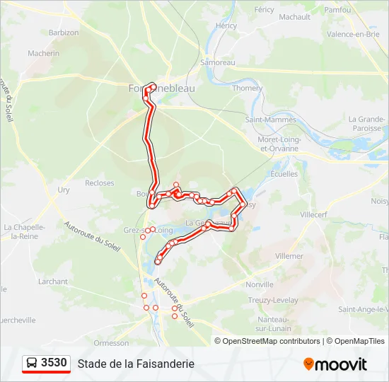 3530 Bus Line Map