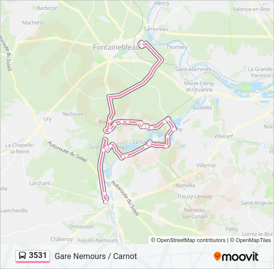 3531 Bus Line Map