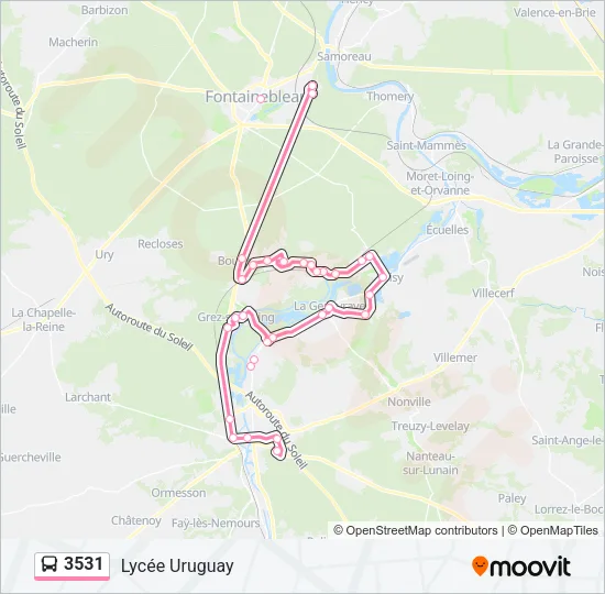 3531 Bus Line Map