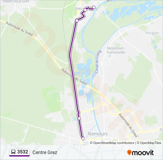 3532 Bus Line Map