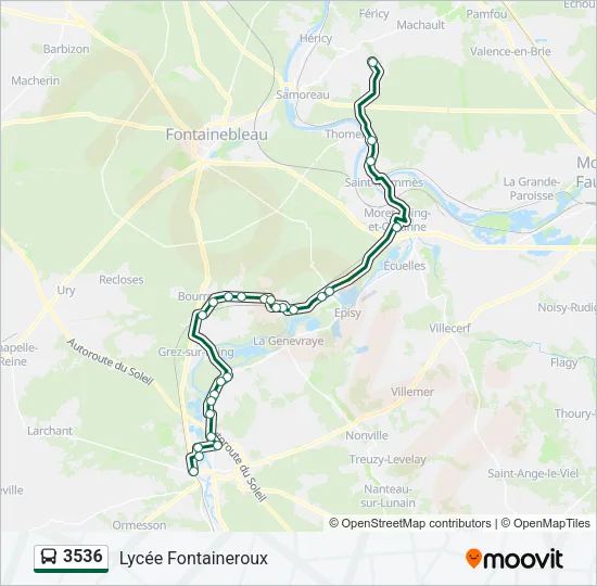 3536 Bus Line Map