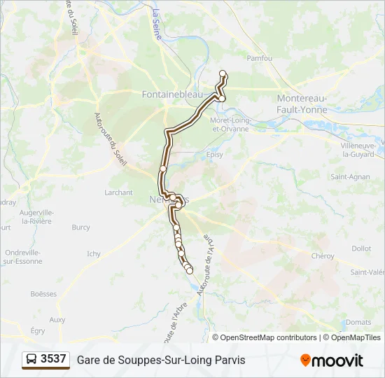 3537 Bus Line Map