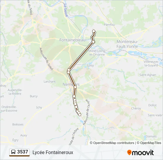 3537 Bus Line Map